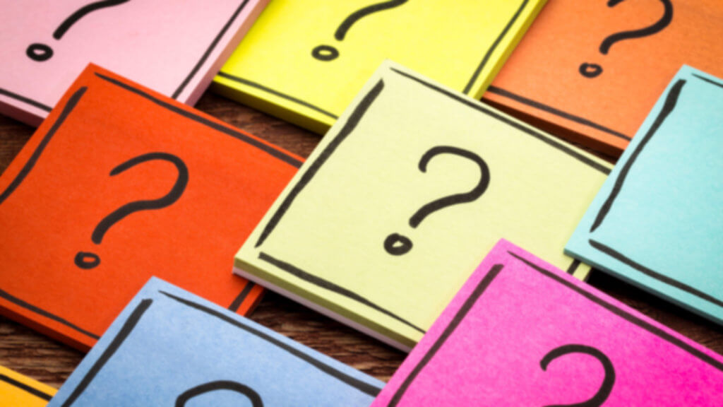 Questions Marks Written On Colorful Sticky Notes