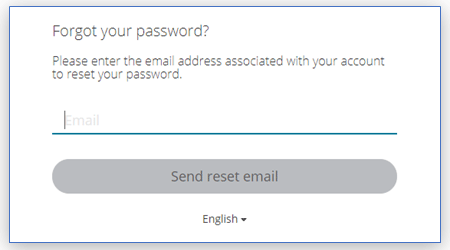 Forgot Password dialog